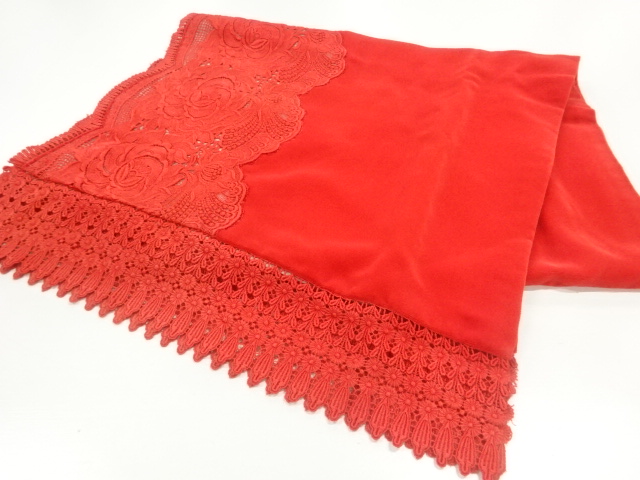 ビロードレース花模様ショール